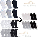 KIT COMPLETO MEIAS CANO ALTO, NORMAL E SOQUETE 36 MEIAS 70%OFF