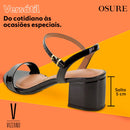 Sandália Vizzano Salto Médio Grosso Confortável Feminina